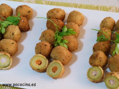 Aceitunas rellanas fritas Aceitunas rellanas fritas