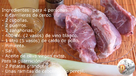 Carrilleras de cerdo estofadas ingredientes Carrilleras de cerdo estofadas ingredientes