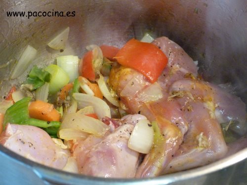 Conejo estofado dorar Conejo estofado dorar