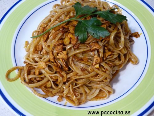 Espaguetis al pimentón de la Vera Espaguetis al pimentón de la Vera