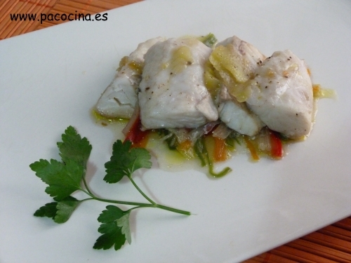 Merluza en papillote Merluza en papillote