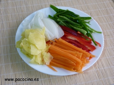 Verdura en juliana Verdura en juliana