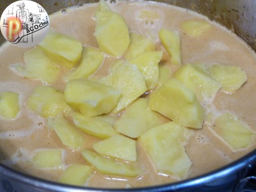 Níscalos con langostinos y patatas cocer Níscalos con langostinos y patatas cocer