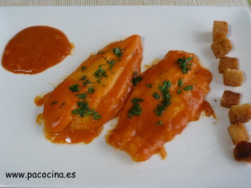 Panga en salsa de pimientos del piquillo final Panga en salsa de pimientos del piquillo final