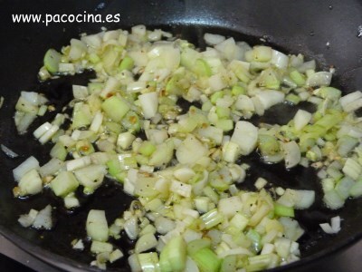 Sofrito puerros Sofrito puerros