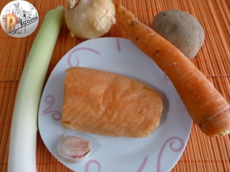 Ingredientes para salmón en papillote Ingredientes para salmón en papillote