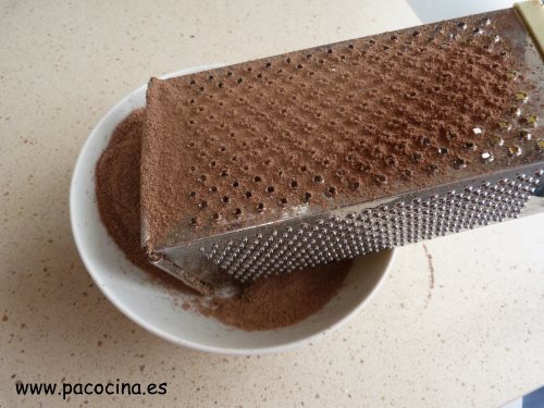 Tiramisú rallar chocolate Tiramisú rallar chocolate