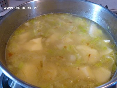 Vichyssoise cociendo Vichyssoise cociendo