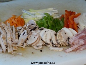 Verduras en juliana Verduras en juliana