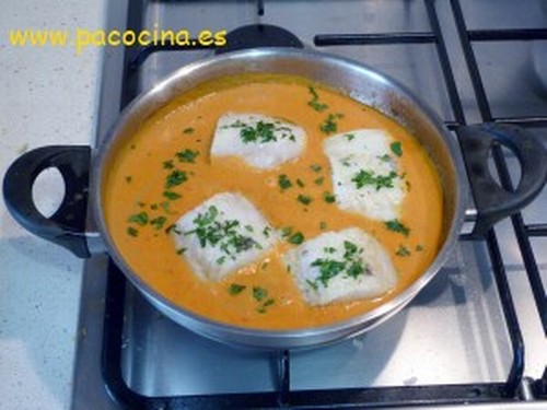 Bacalao en salsa de marisco Bacalao en salsa de marisco