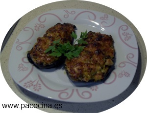 Berenjenas rellenas de pollo Berenjenas rellenas de pollo