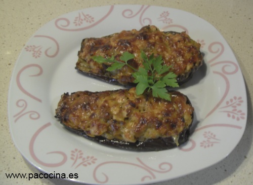 Berenjenas rellenas de pollo Berenjenas rellenas de pollo