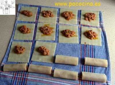 Canelones rellenos de carne Canelones rellenos de carne