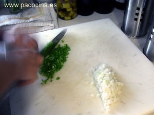 Cortar pimiento Cortar pimiento