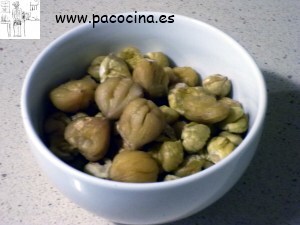 Castañas peladas Castañas peladas