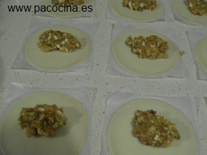 Empanadillas de gambas y champiñones Empanadillas de gambas y champiñones