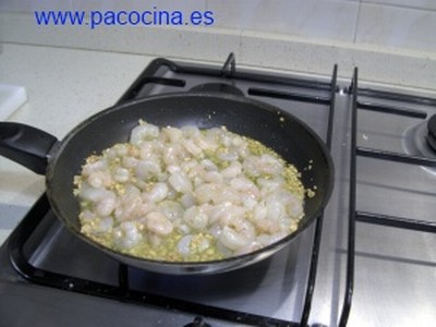 Freir gambas Freir gambas