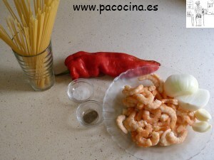 Espaguetis con langostinos ingredientes Espaguetis con langostinos ingredientes