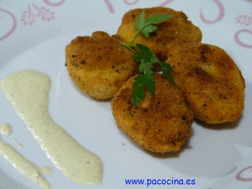 Huevos rellenos fritos Huevos rellenos fritos