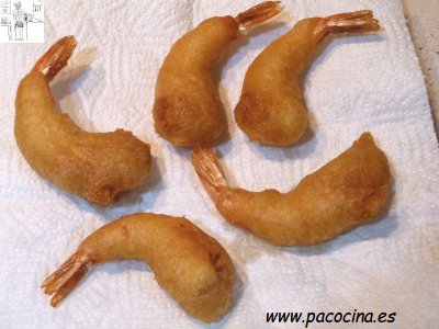 Langostinos a la gabardina