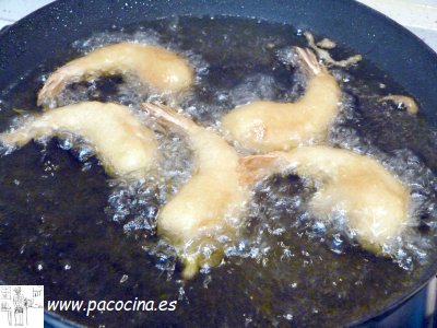 Langostinos a la gabardina