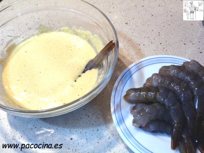 Langostinos a la gabardina