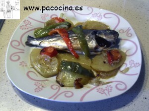 Lubina al horno con patatas panaderas Lubina al horno con patatas panaderas