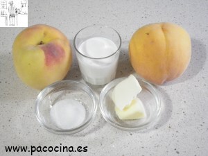 Melocotones asados con nata ingredientes Melocotones asados con nata ingredientes