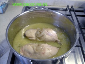 Muslos de pollo al estragón Muslos de pollo al estragón