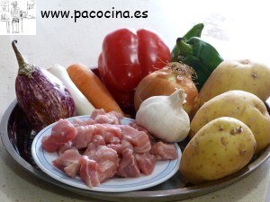 Patatas con verduras y carne ingredientes Patatas con verduras y carne ingredientes