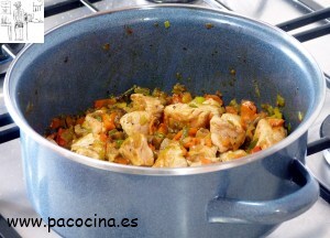 Patatas con verduras y carne Patatas con verduras y carne