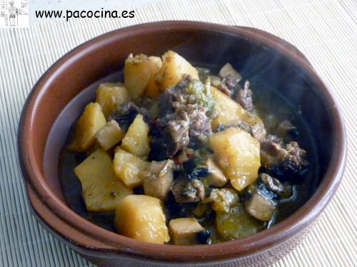 Patatas con verduras y carne Patatas con verduras y carne