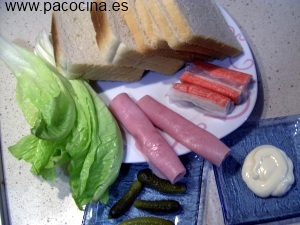 Sánwich de verano ingredientes Sánwich de verano ingredientes