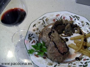 Solomillo de ternera con setas Solomillo de ternera con setas
