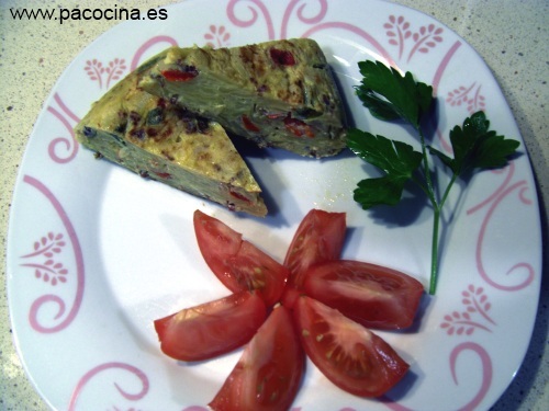Tortilla de patatas y pimiento Tortilla de patatas y pimiento