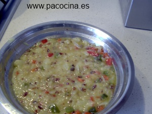 Tortilla de patatas y pimiento Tortilla de patatas y pimiento