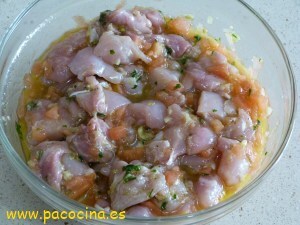 Tosta de pollo al curry Tosta de pollo al curry