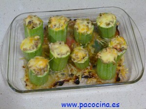 Vasitos de calabacín horno Vasitos de calabacín horno